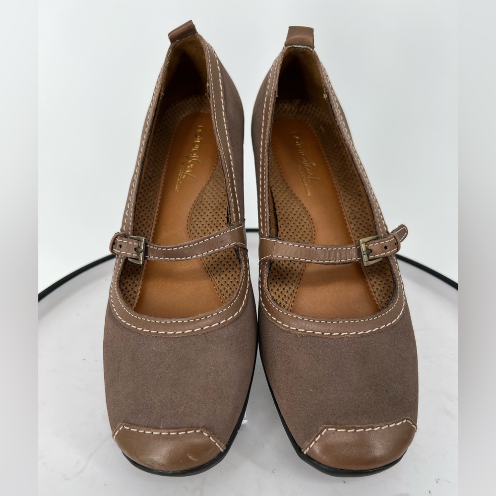 NATURAL SOLE BY NATURALIZER FRIENDSHIP‎ STYLE IN TAUPE  LEATHER PADDED & COMFY